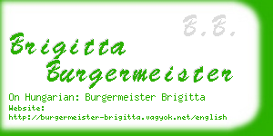 brigitta burgermeister business card